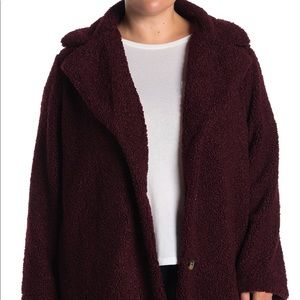 Sanctuary Women's Deep Burgundy Teddy Jacket